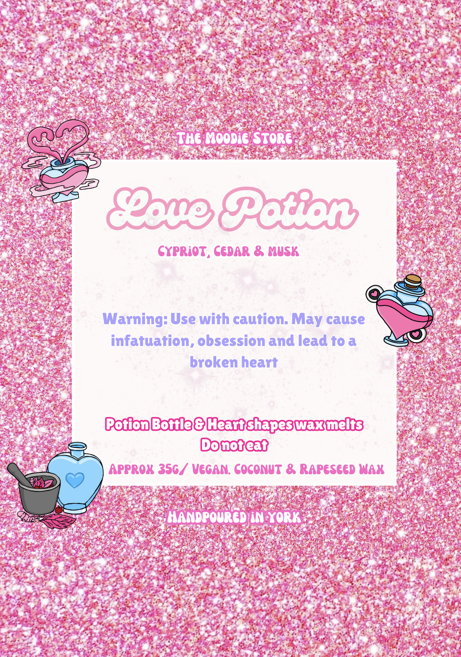 Love Potion - Cypriot, Cedar & Musk Fragranced Wax Melt Shapes