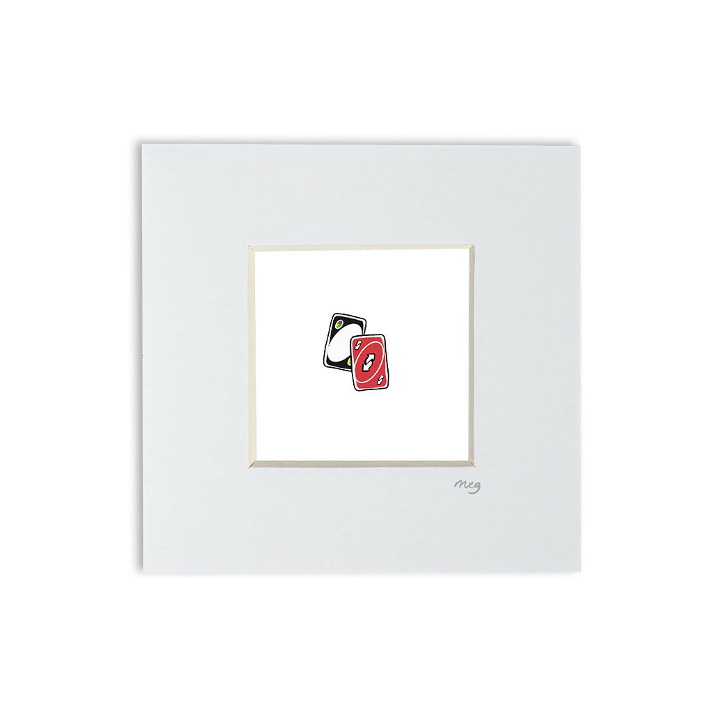 Playing Cards 4x4" Mounted Mini Print