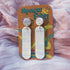 Pastel Speckled White Bar Polymer Clay Earrings