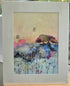 'Sunset Behind the Trees' Original Mixed Media Painting