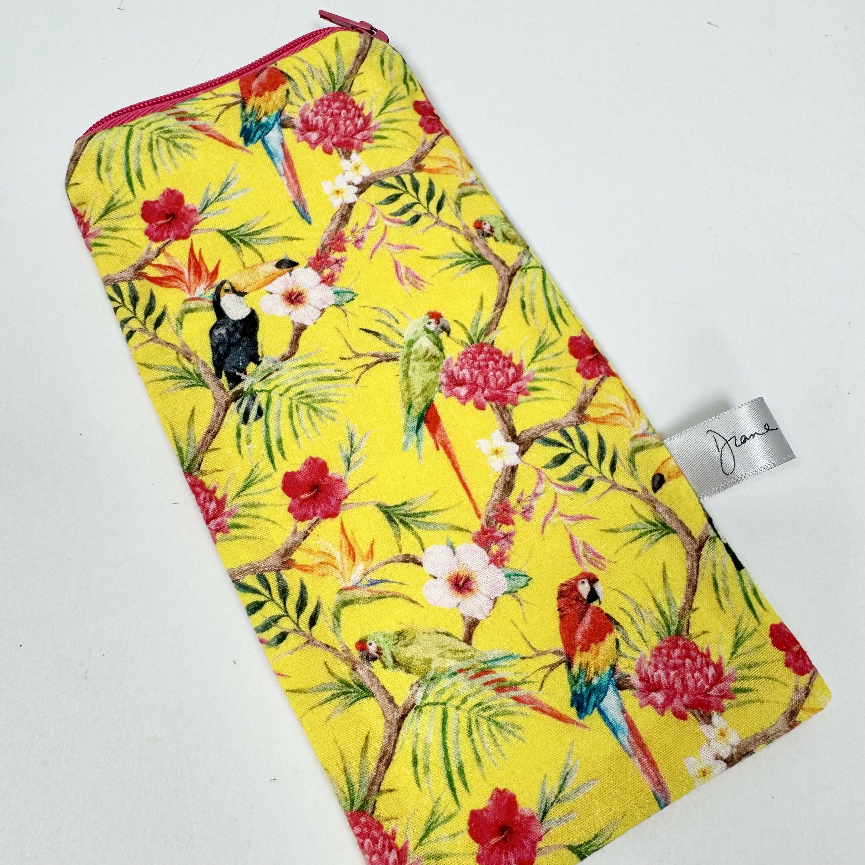 Glasses Case - Yellow Tropical