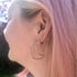 Sterling Silver Crescent Hoop Earrings