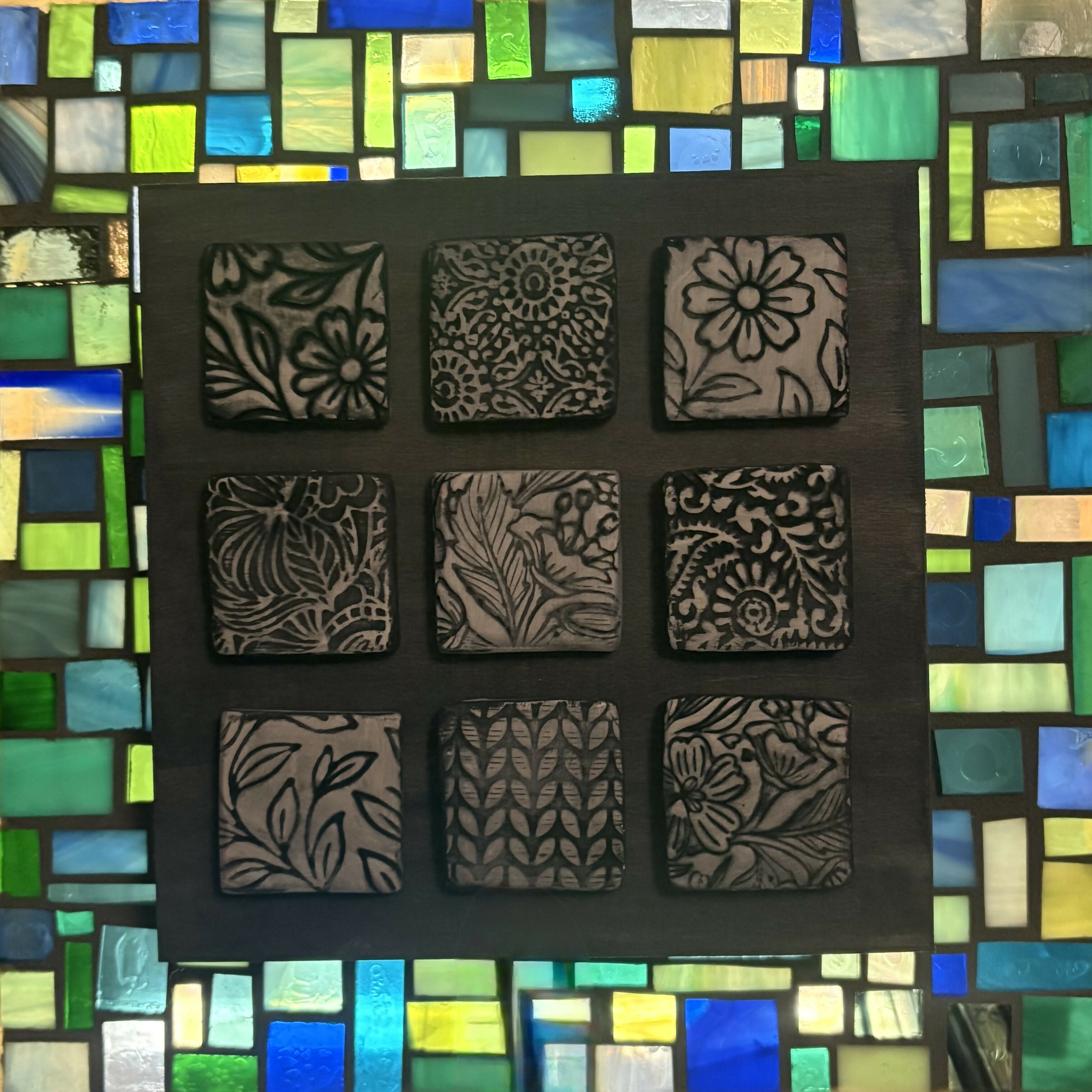 Monochromatic Tile Wall Hanging