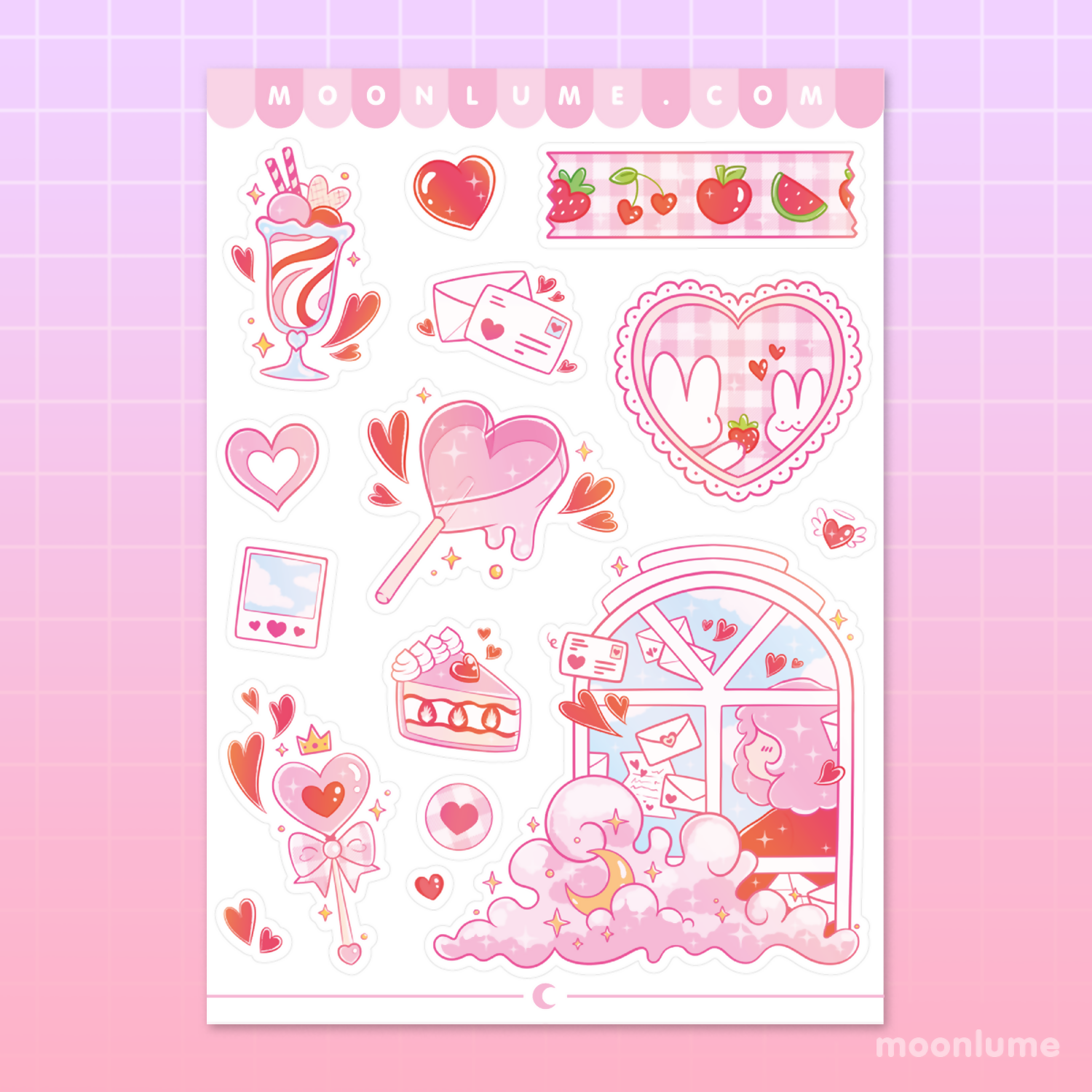 Vinyl Sticker Sheet - Valentine's Love Letters