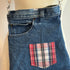 Unique Bag Handbag Made From Upcycled Jeans And Fabric With Detachable Handle
