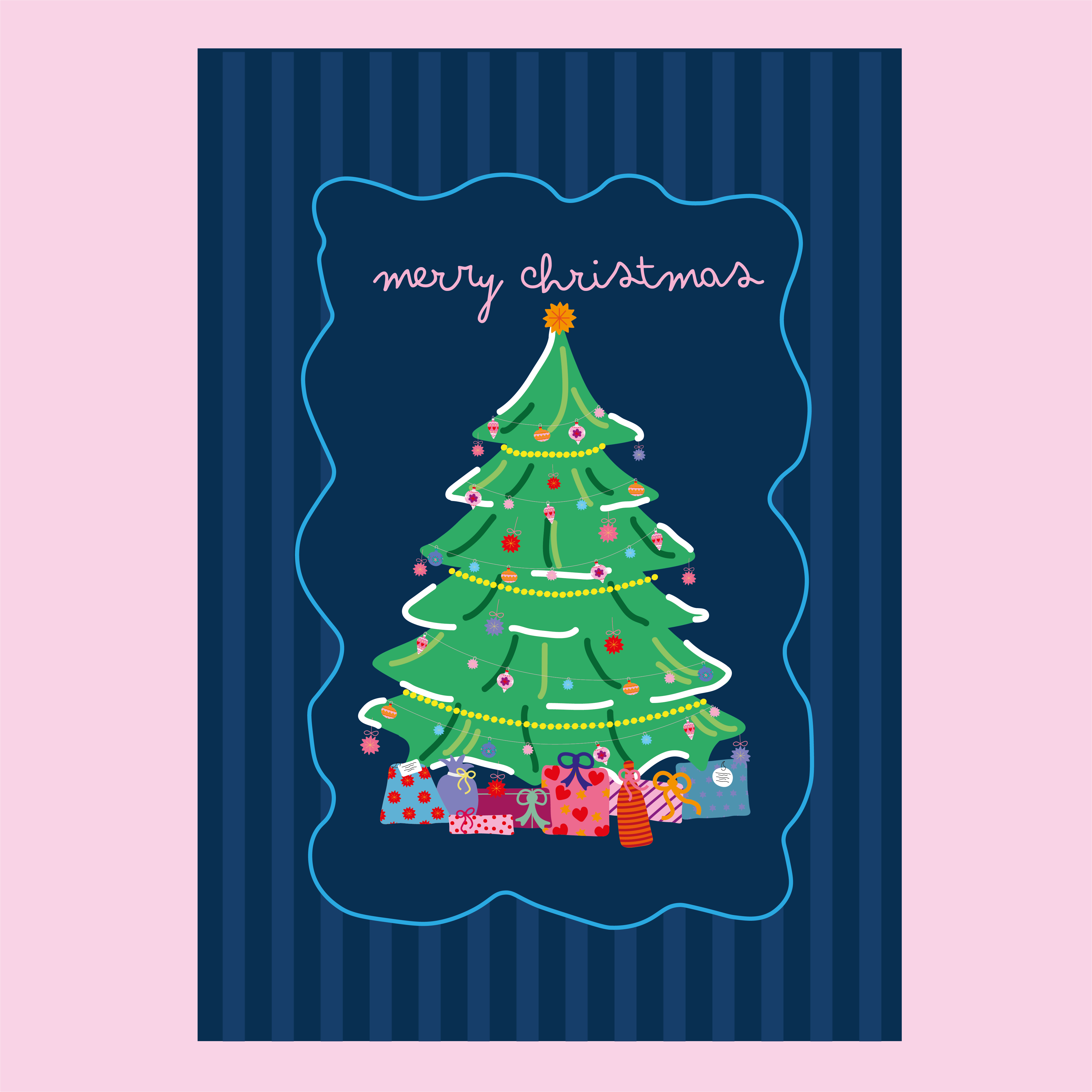 Glittery Christmas Tree Christmas card