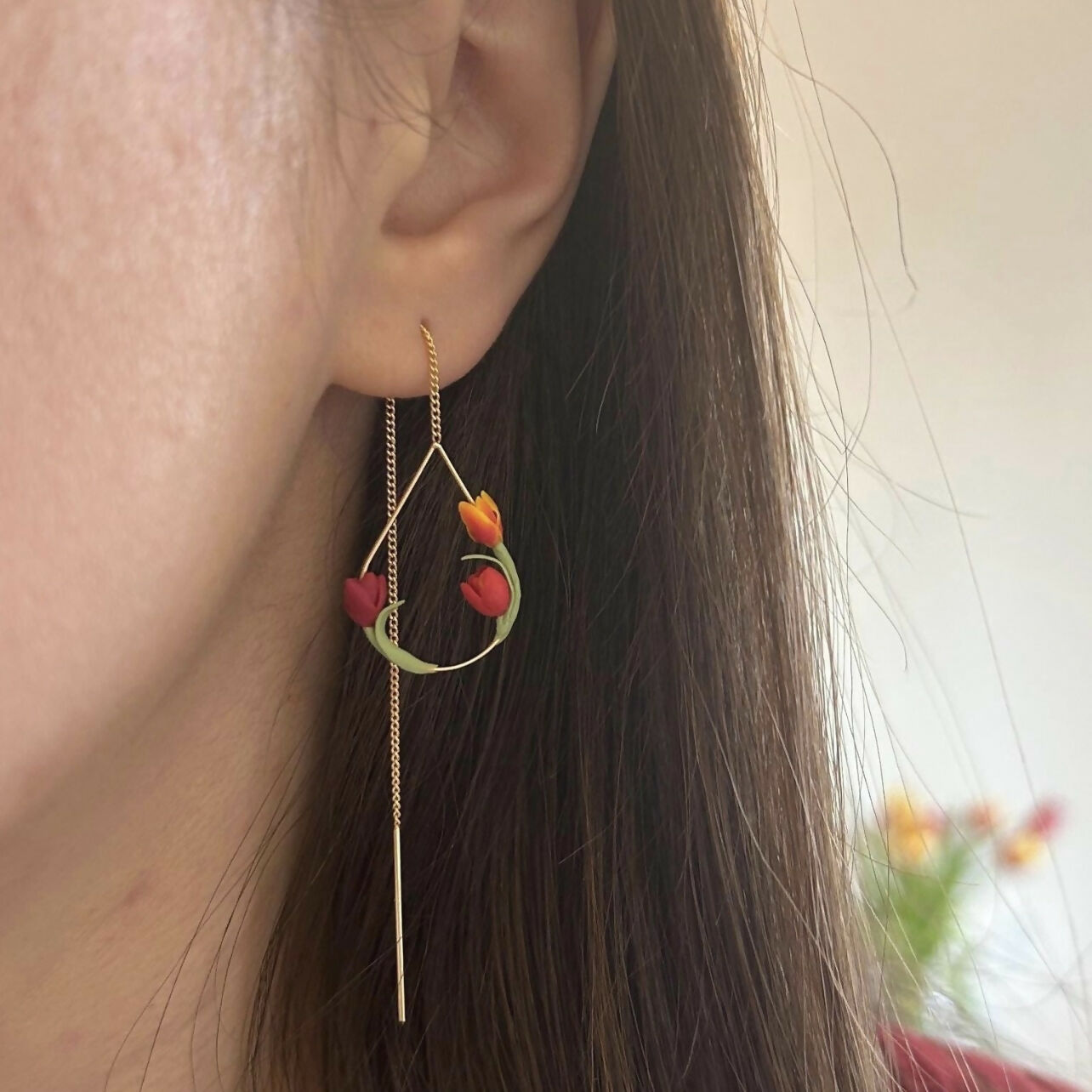 Tulip Threader Earrings