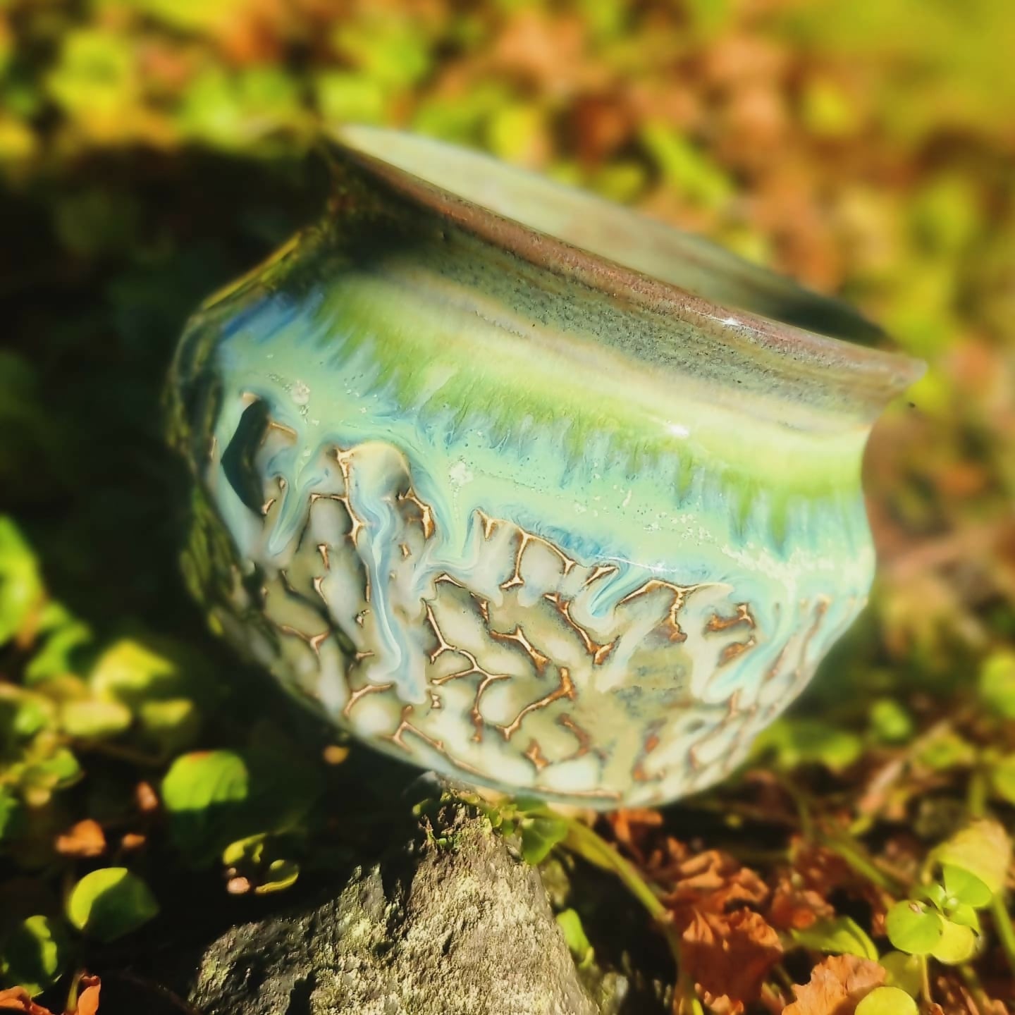 textured green pot