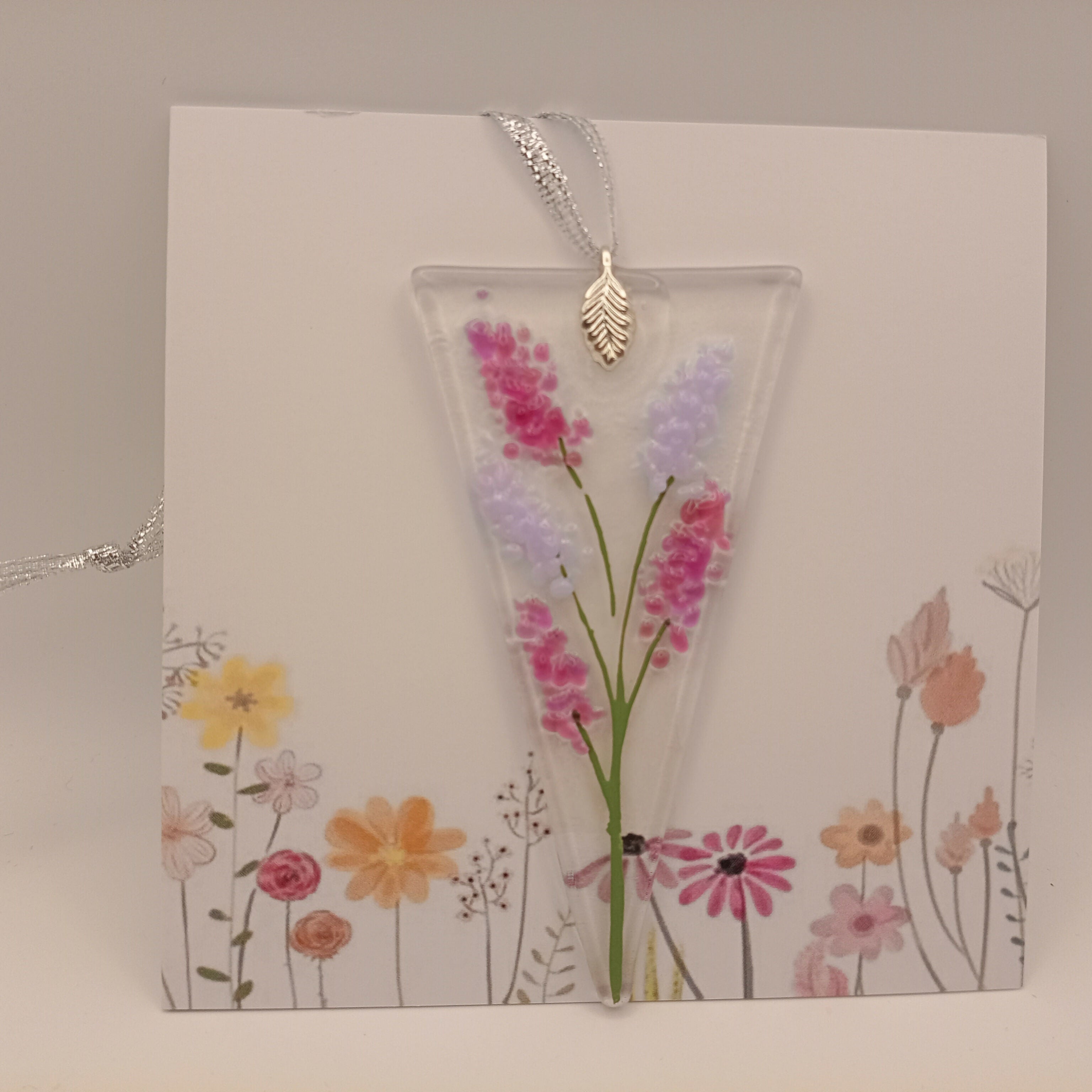 Fused Glass Flower Card