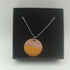 Sunflower Yellow Enamel Half Copper Circle Pendant
