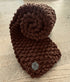 MID REGULAR LENGTH , PREMIUM CHENILLE - COSY LUX VELVET CHUNKY SCARF - CACAO COLOUR