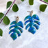Ocean Dream Collection - Monstera Leaf Polymer Clay Earrings