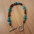 Tibetan Silver toggle Catch Bracelet with Picasson Jasper and Turquoise.