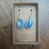 Blue Opal Wire Wrapped Earrings
