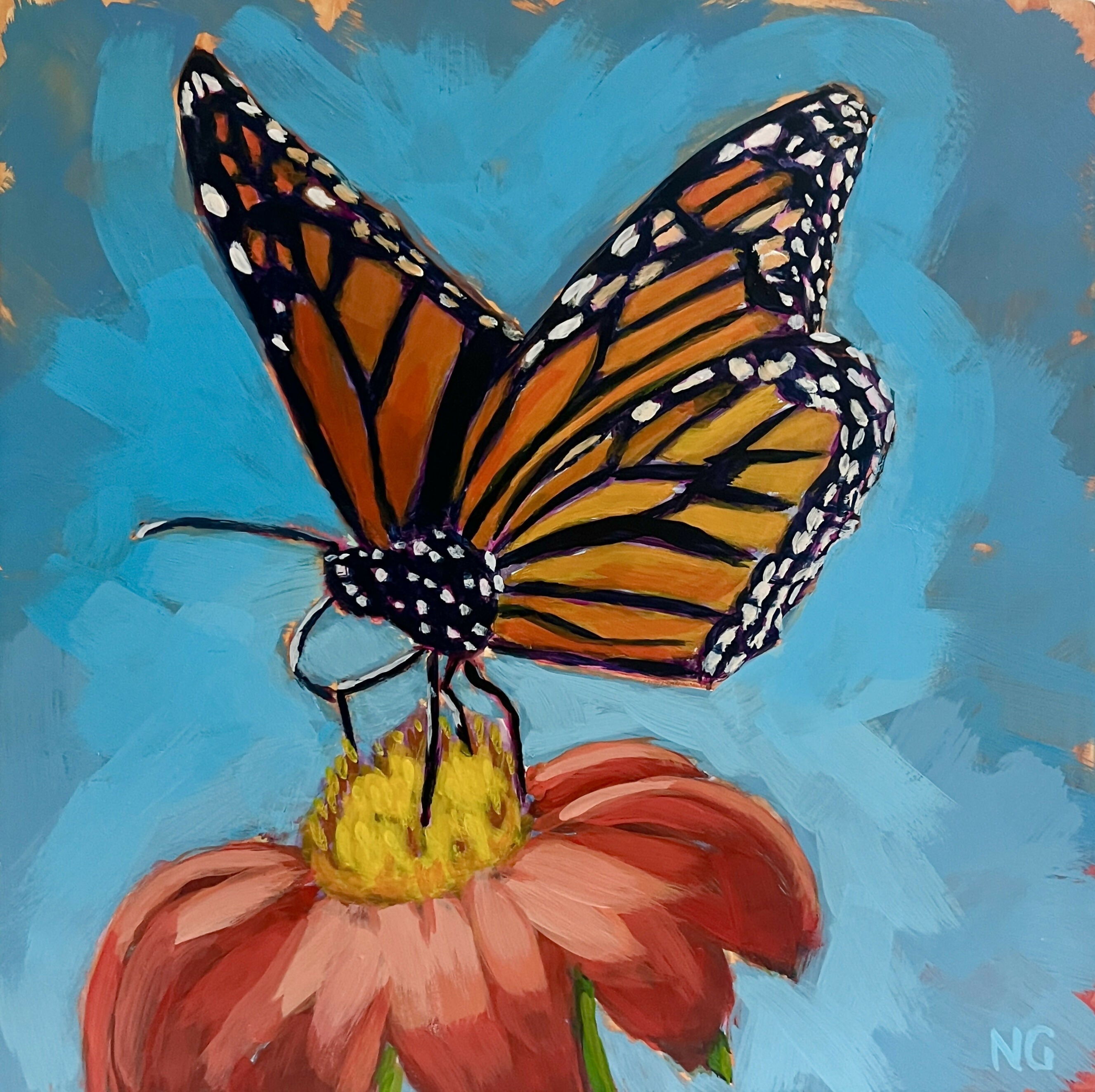 Monarch Butterfly - Original Acrylic Painting