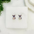 Black & White Bunny Rabbit Stud Earrings