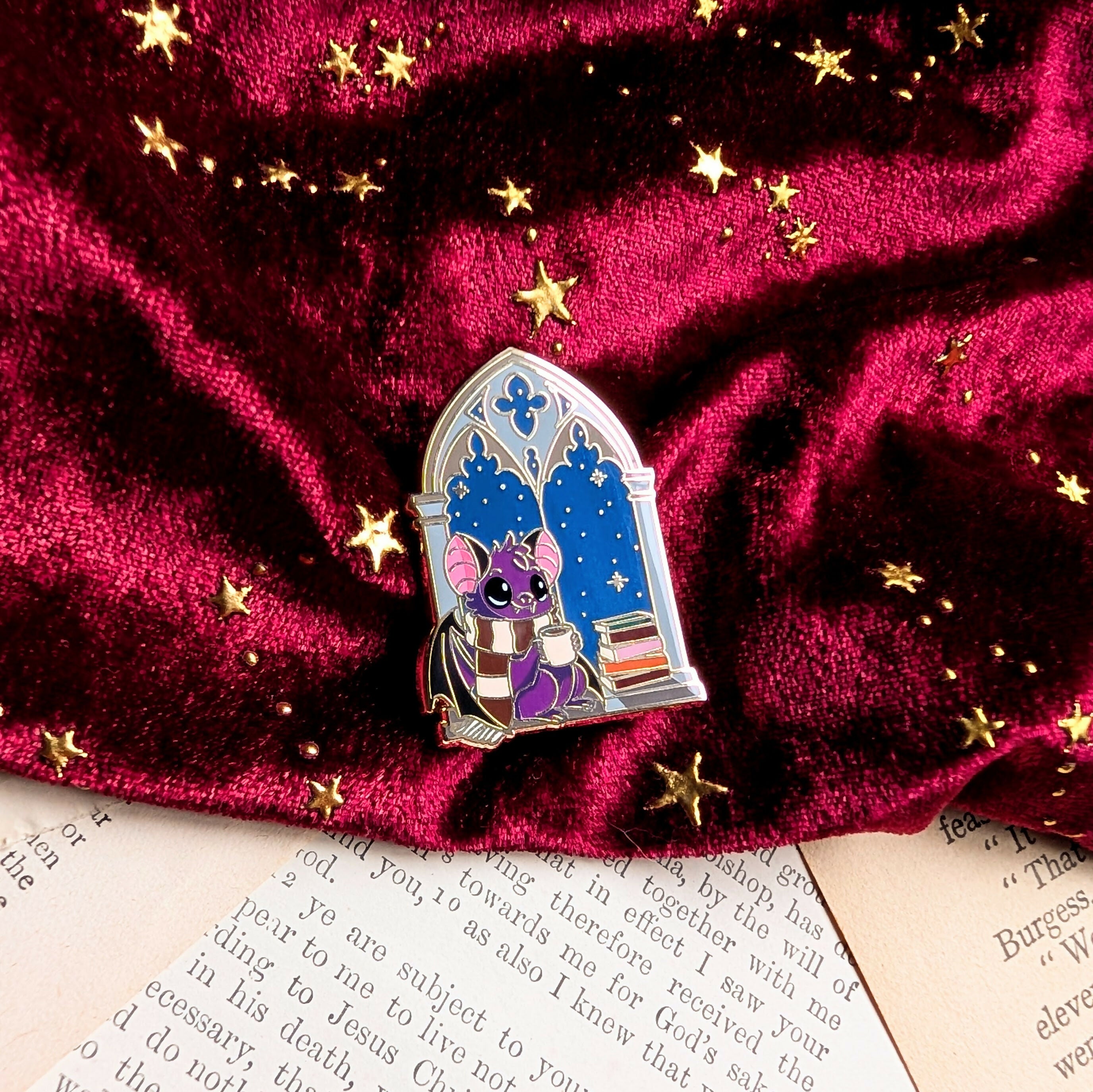 Dawn gothic window Enamel pin