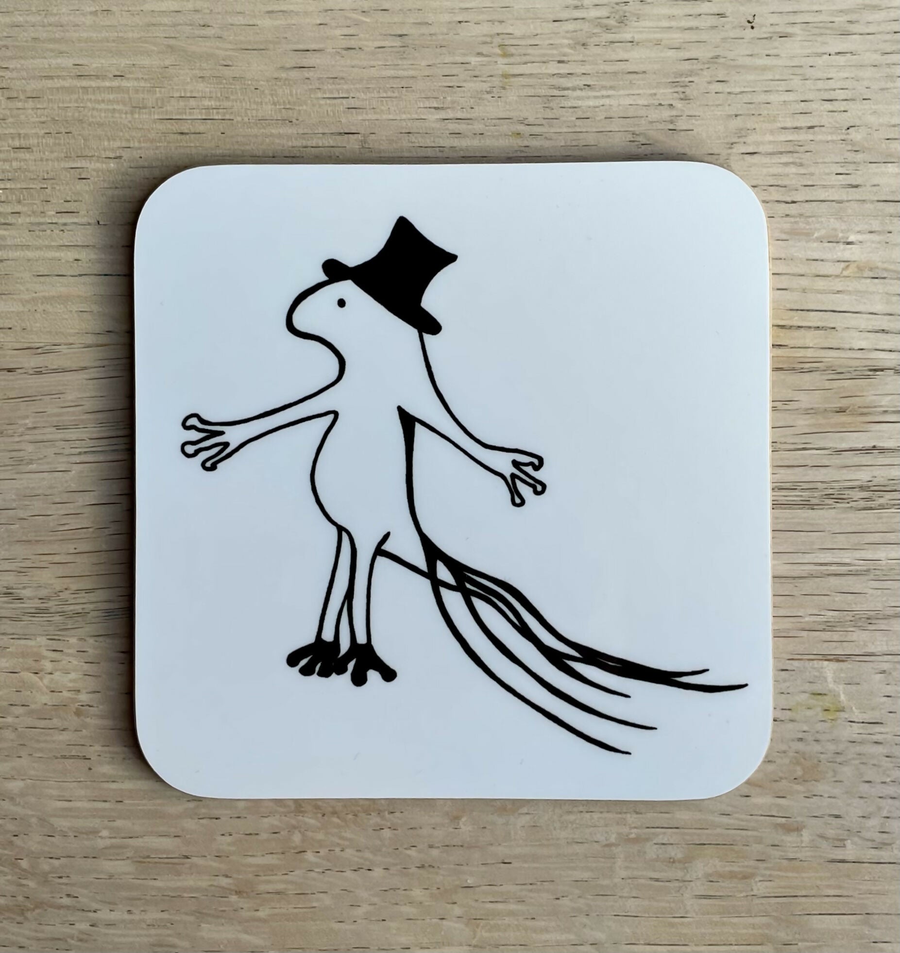 Top Hat And Tails Coaster – Pen And Ink Design