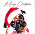 PUG DOG CHRISTMAS GREETINGS CARD