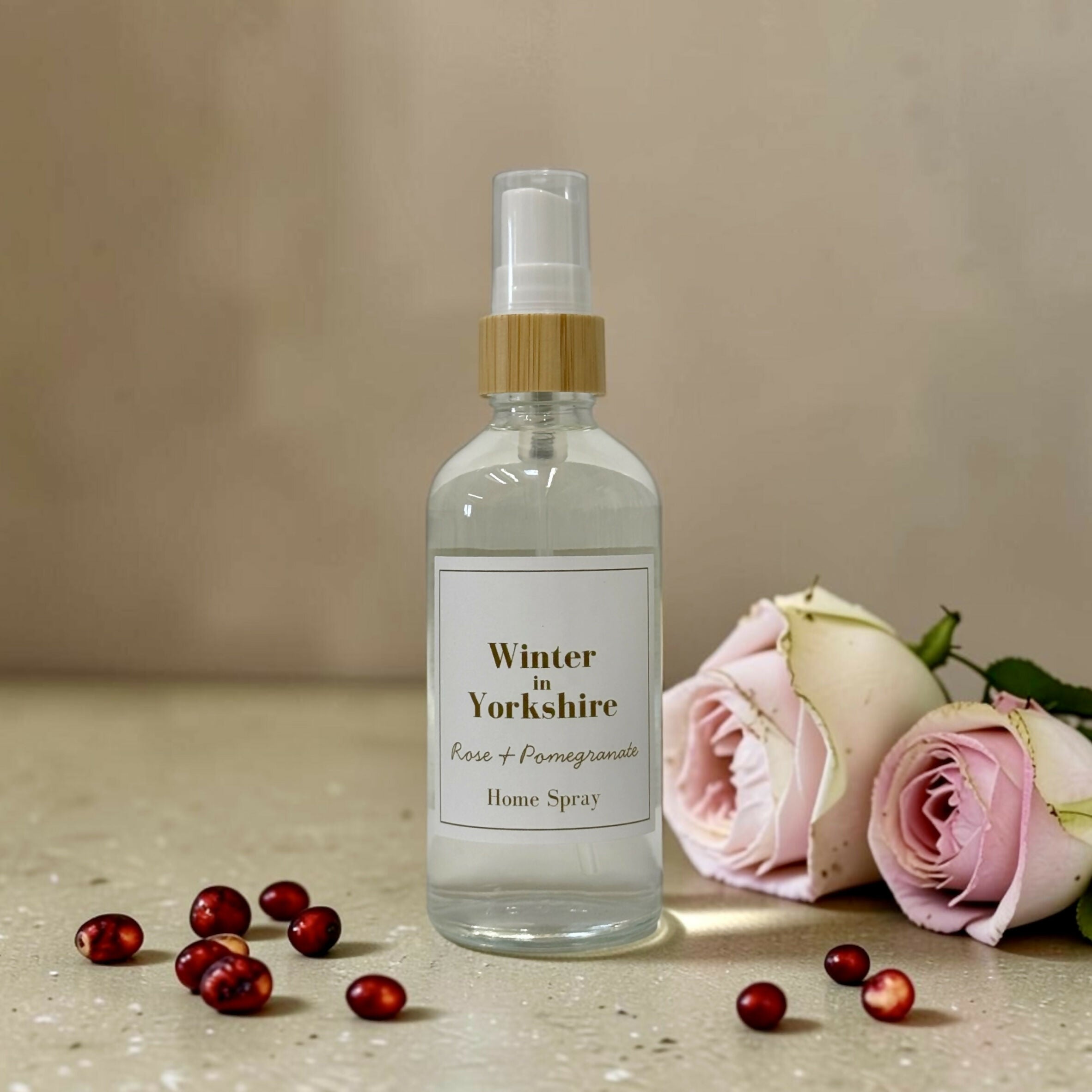 Winter in Yorkshire - Rose and Pomegranate Home Spray - 100ml