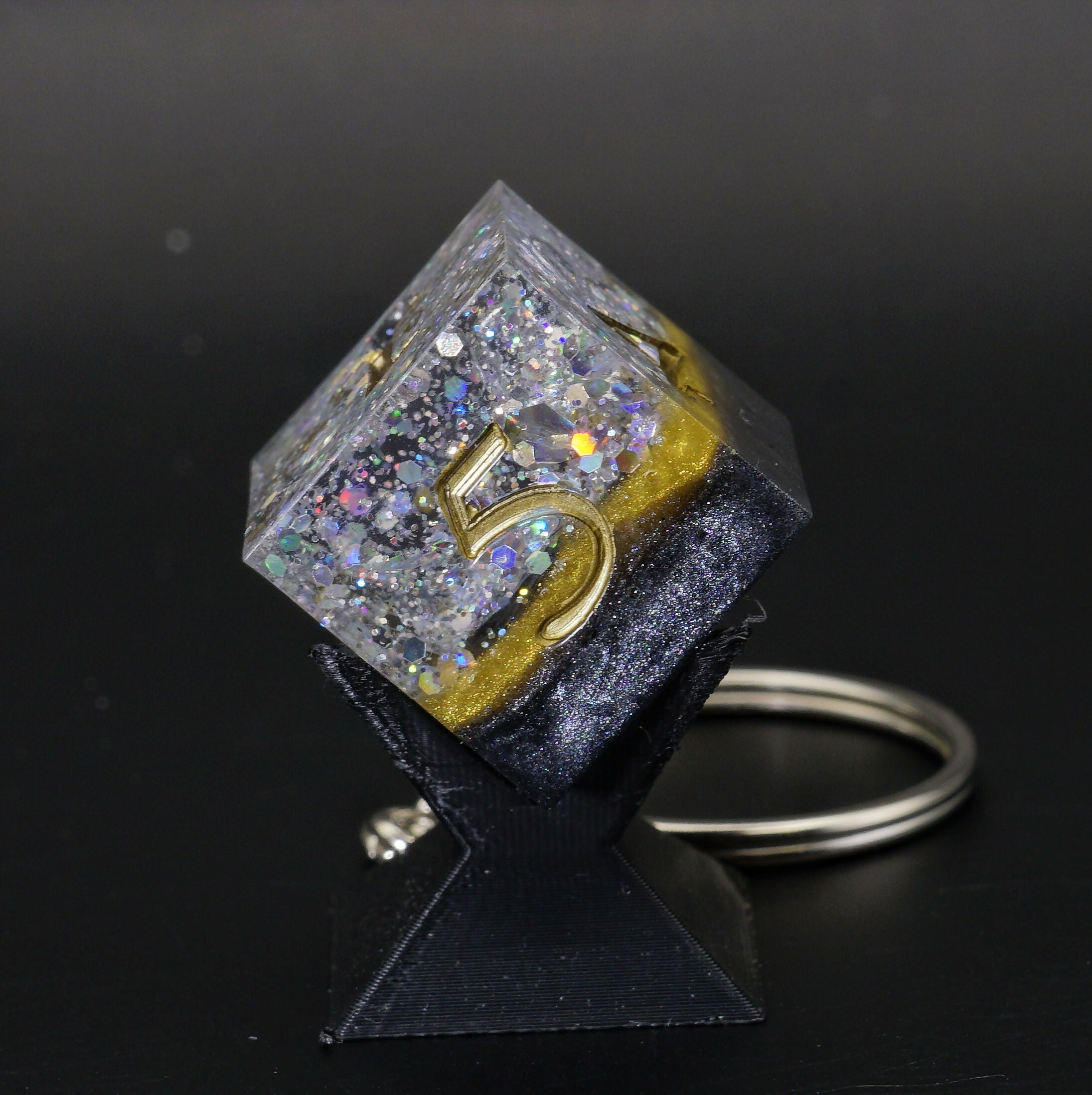 Clear Dice Keychains