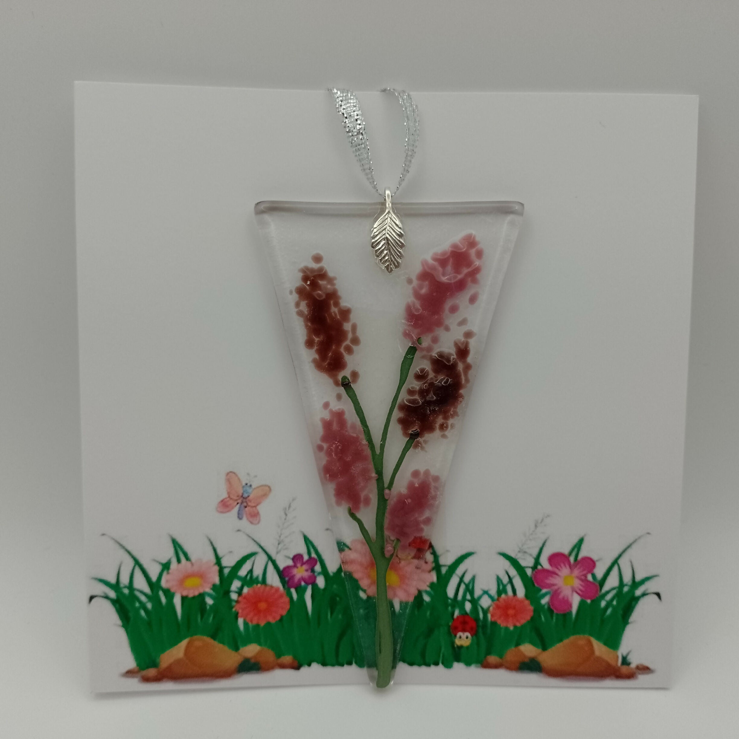 Fused Glass Flower Card