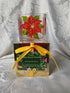 Hand Painted Glass Candle Holder.