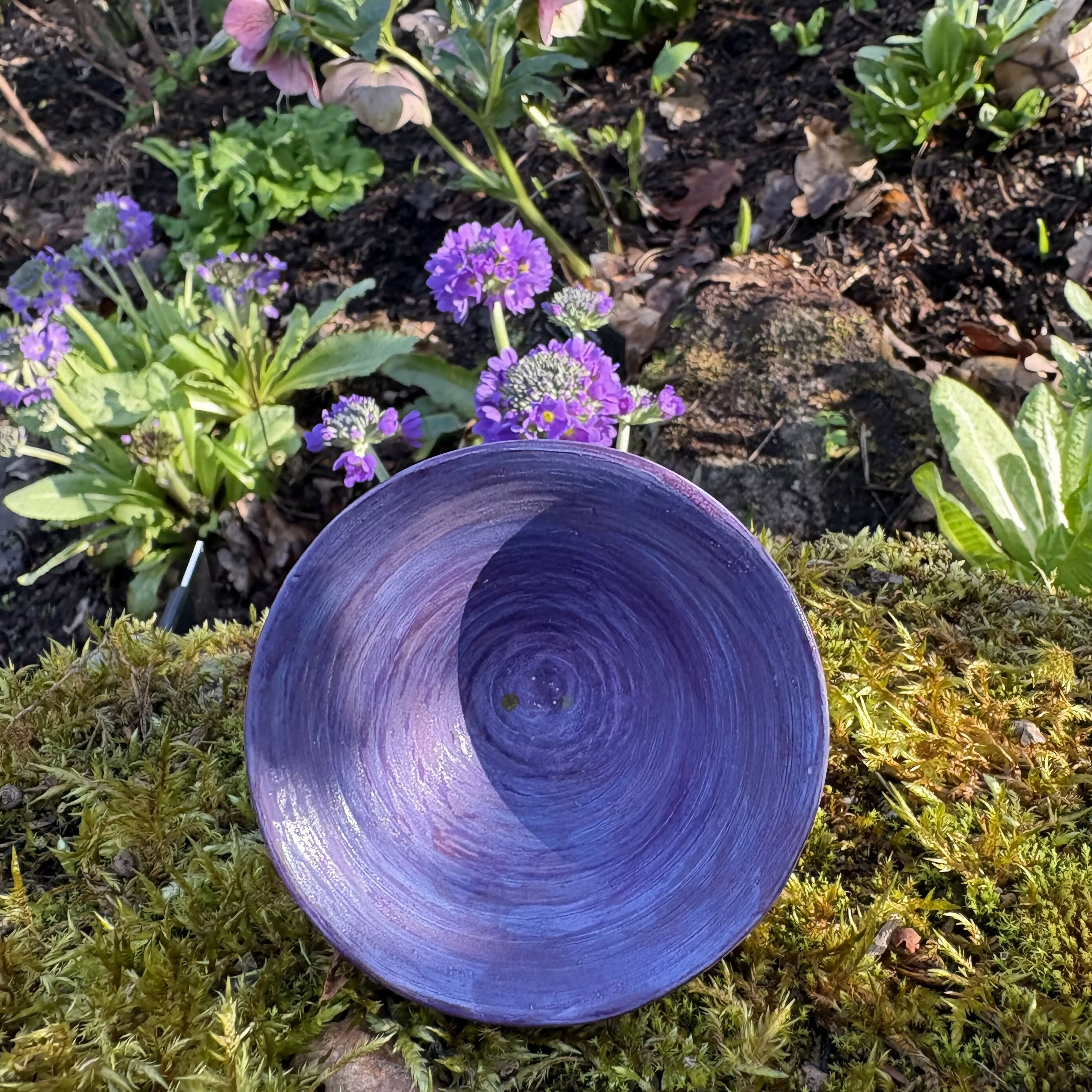 Lavender and Yellow Speckled Bowl