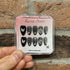 Snowflake Butterfly Black - Handmade Press On Nails