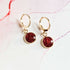 Handmade Pink And Red Leaf Resin And Stainless Steel Huggie Hoops Silver Or Gold