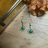 Lovely Green Enamel Circle Earrings