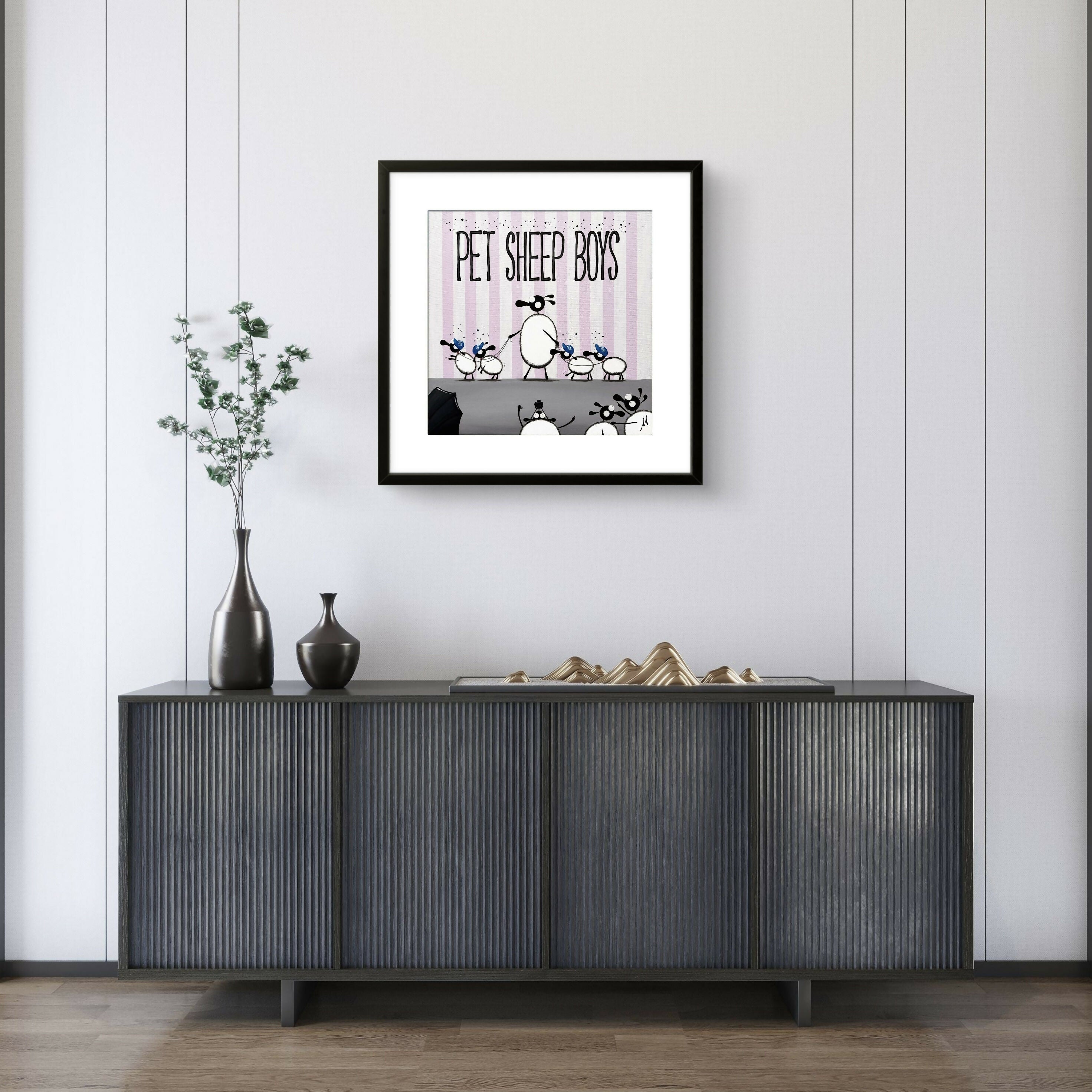 Pet Sheep Boys - 20” Framed Limited Edition Print