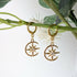 Moon and Star Earring with Cubic Zirconia Centre on Gold Plated Huggie