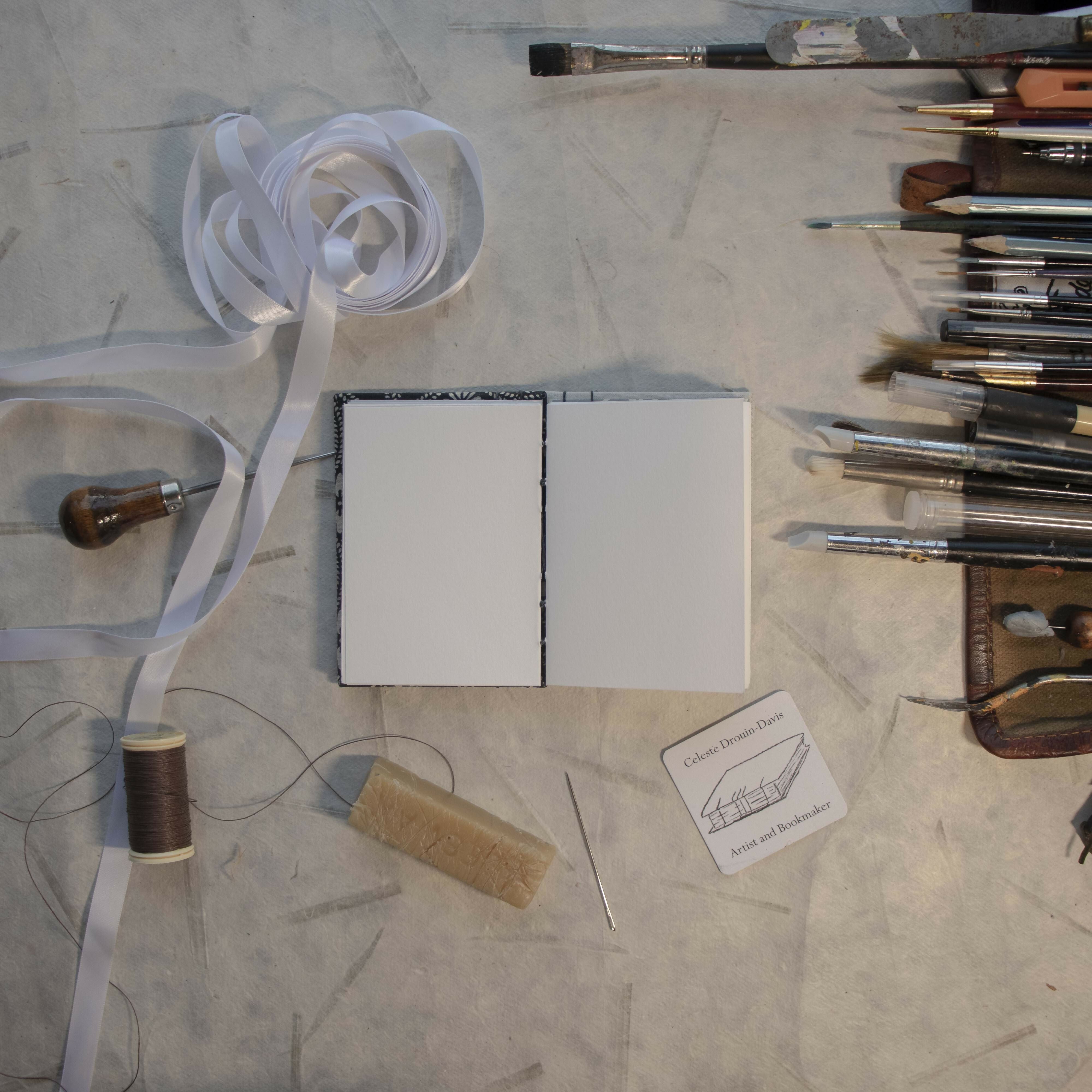 A7 Handmade Artists Sketchbook Coptic Bound