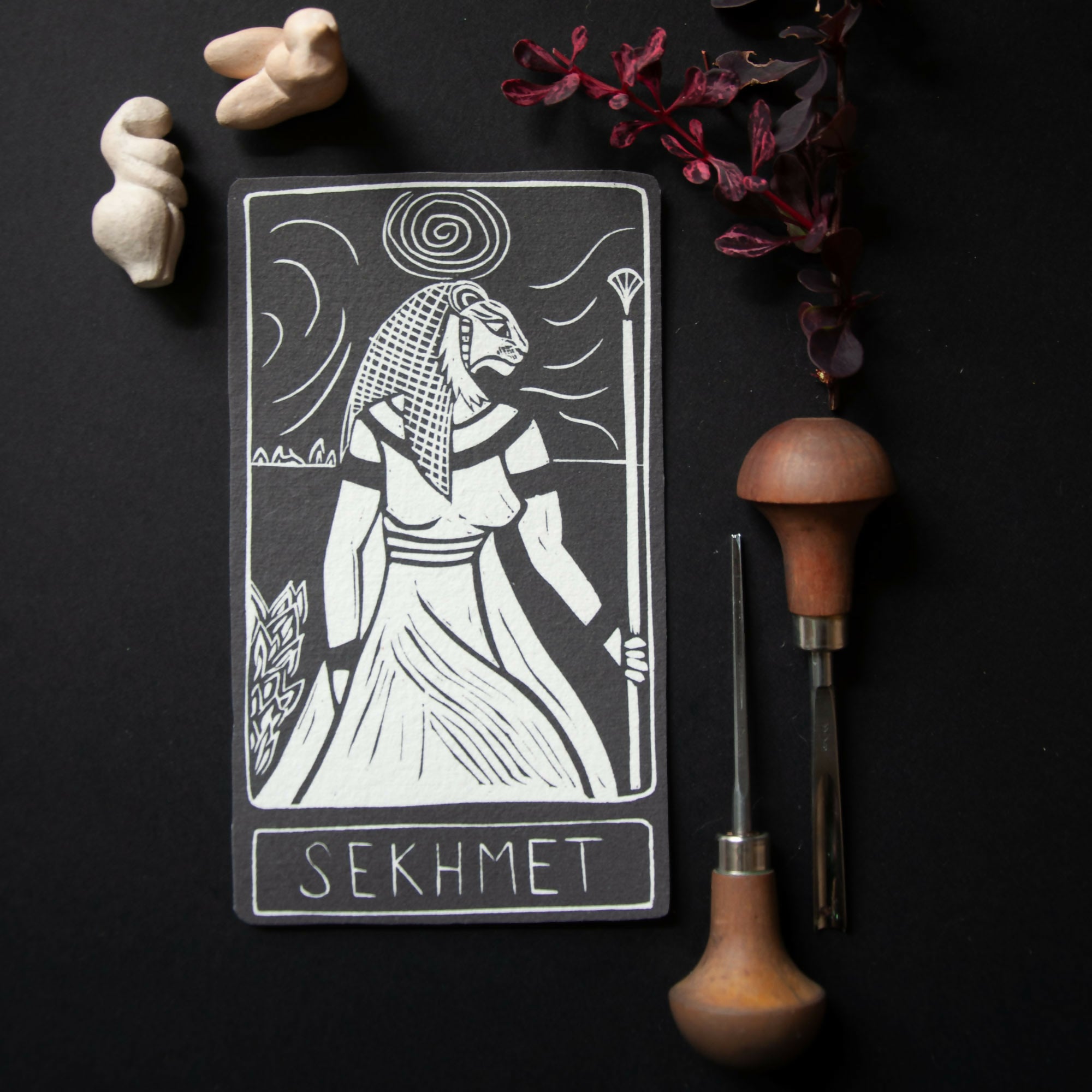SEKHMET GODDESS ALTAR CARD
