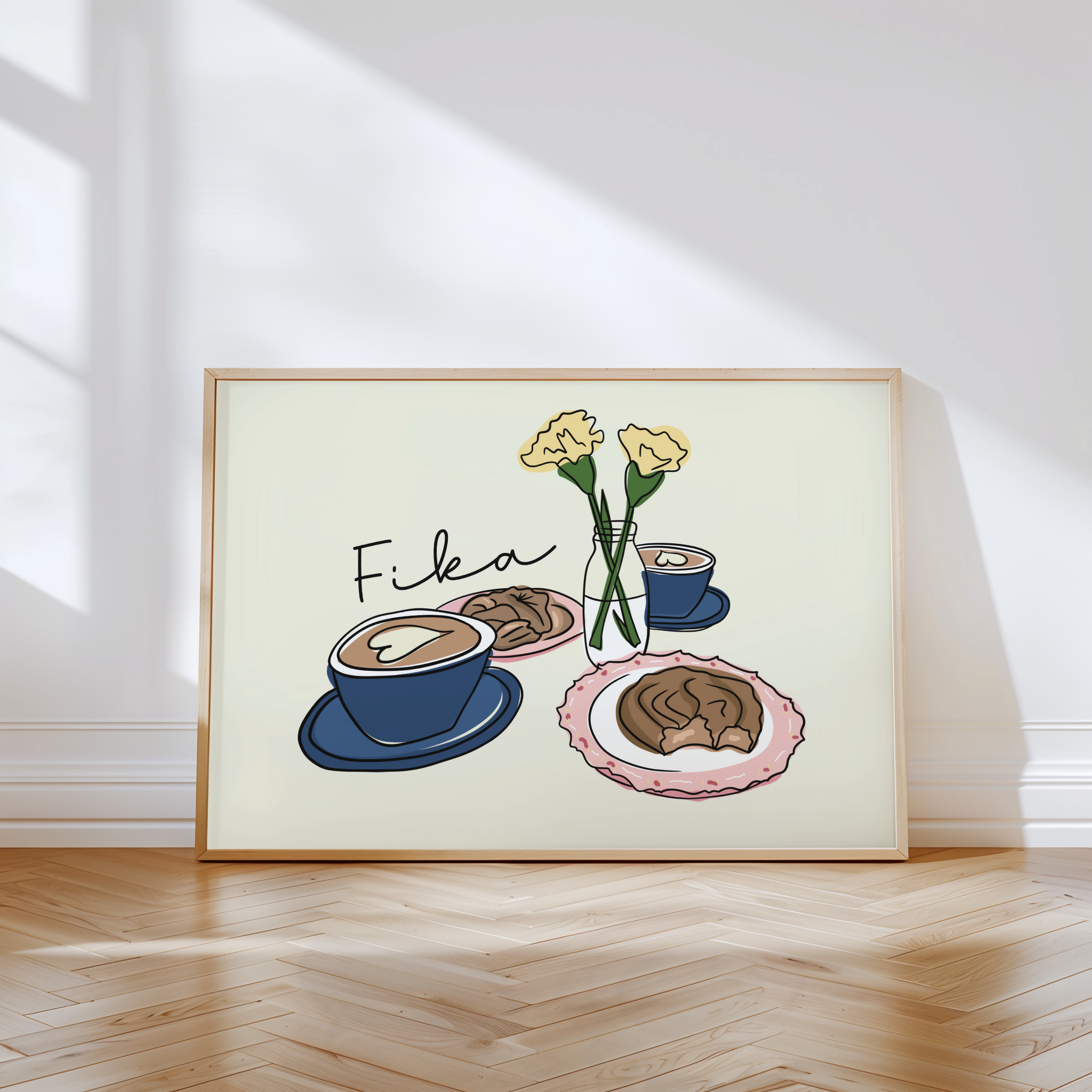 Fika Coffee and Pastry Print