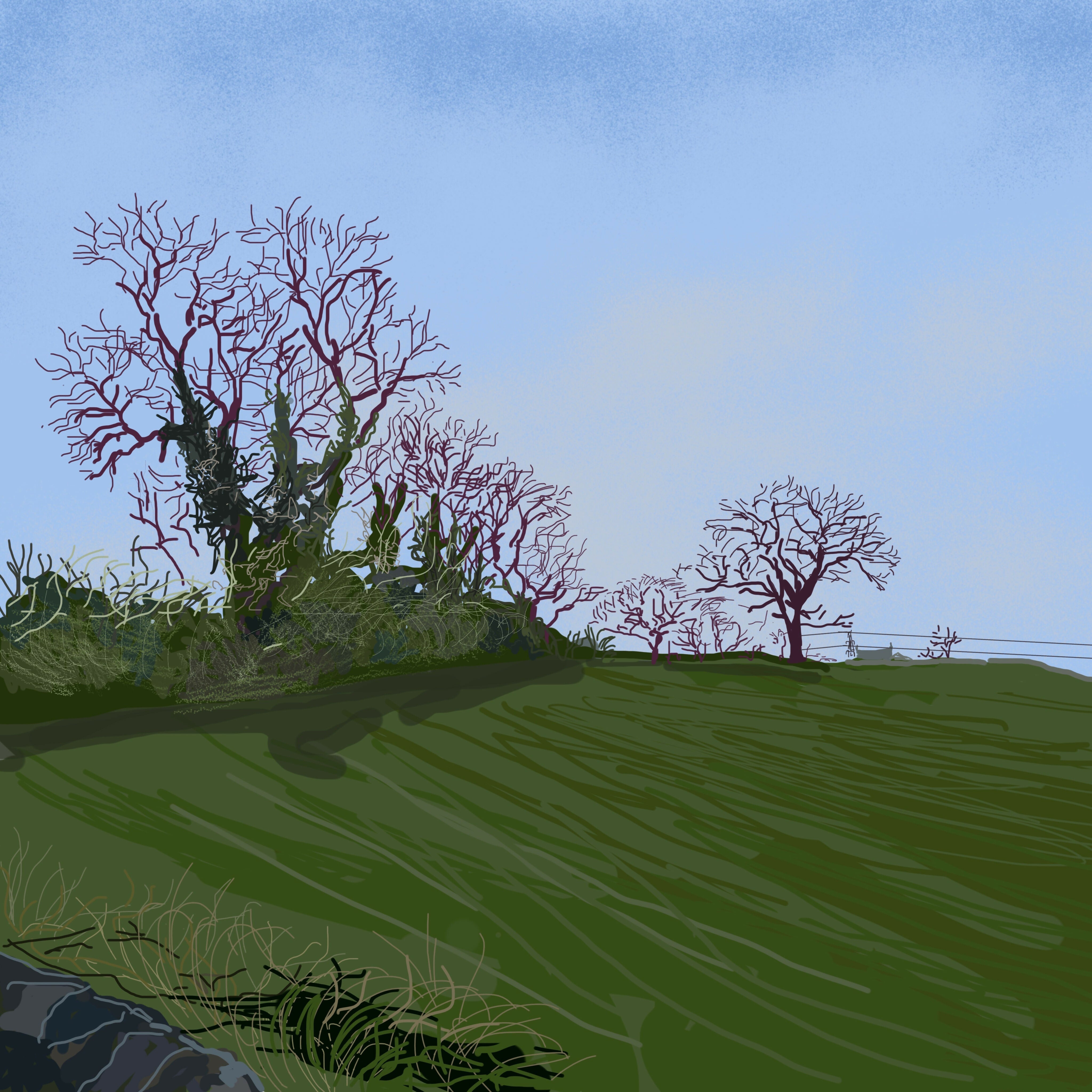 Bents Lane 12” x 12” Art Print