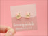 Cream Cat Studs