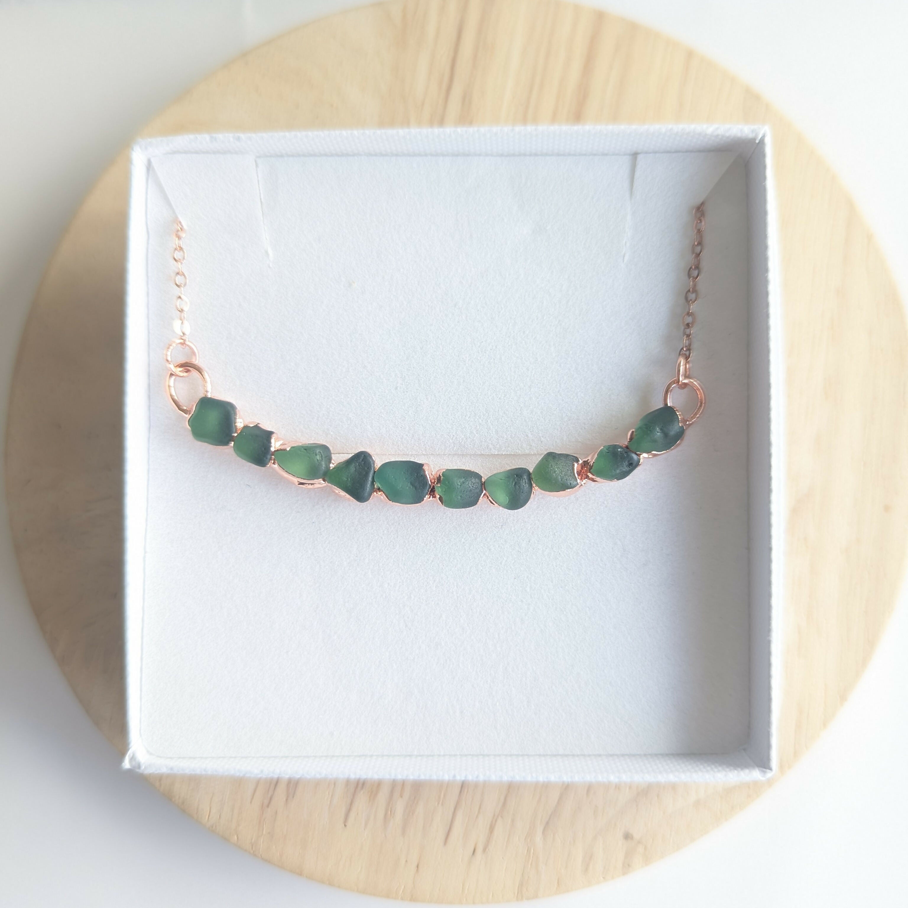 Green Seaglass Multi-Stone Necklace