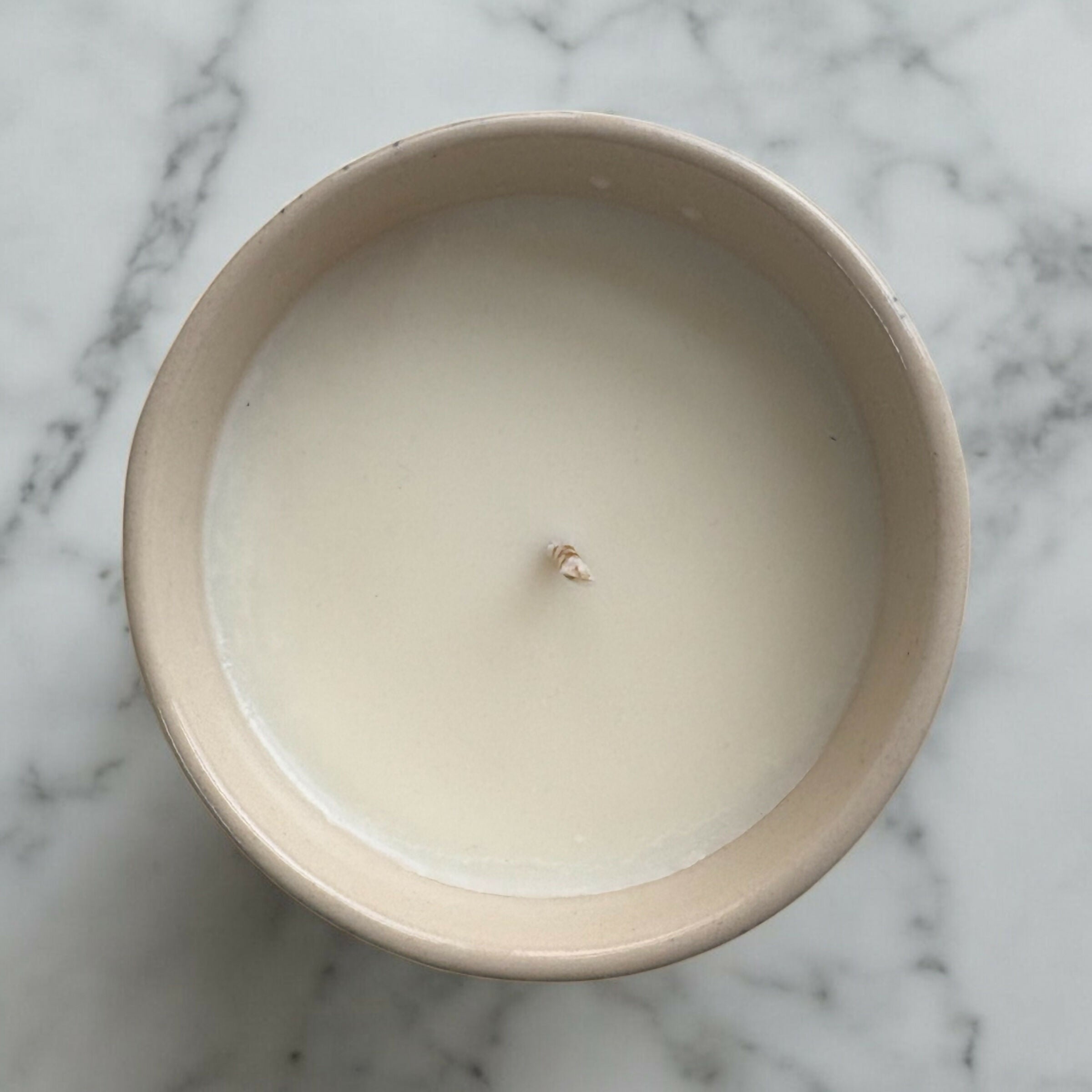 Blue Peony Stoneware Essential Oil Candle