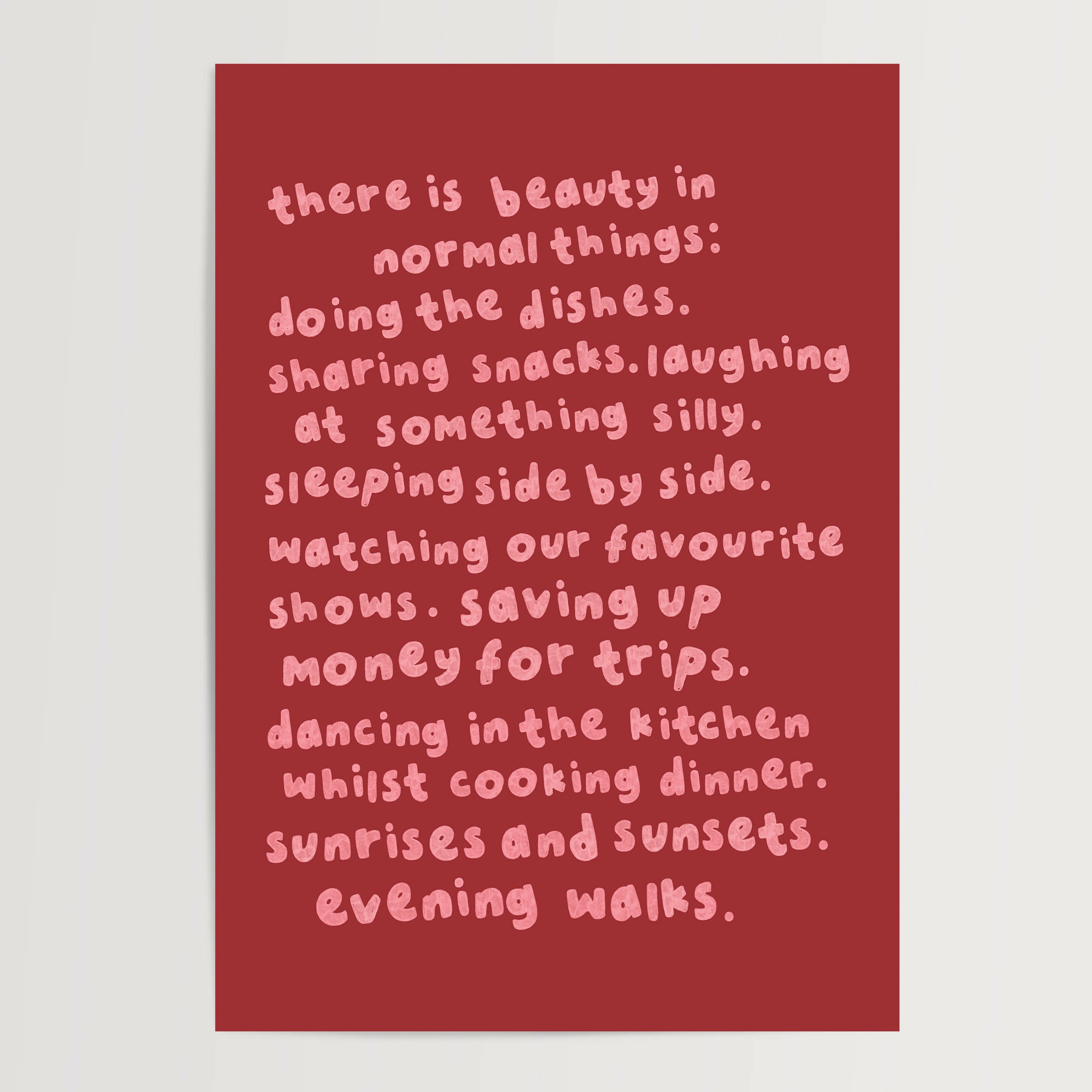 Normal Things Print in Red