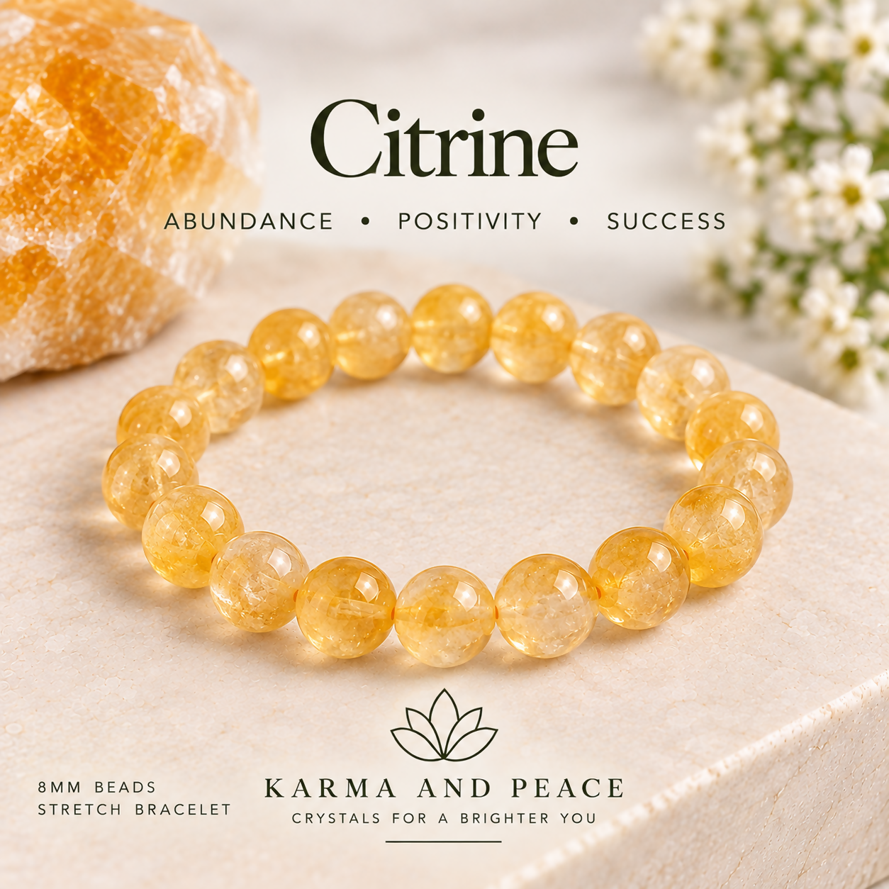 Citrine Crystal Bracelet