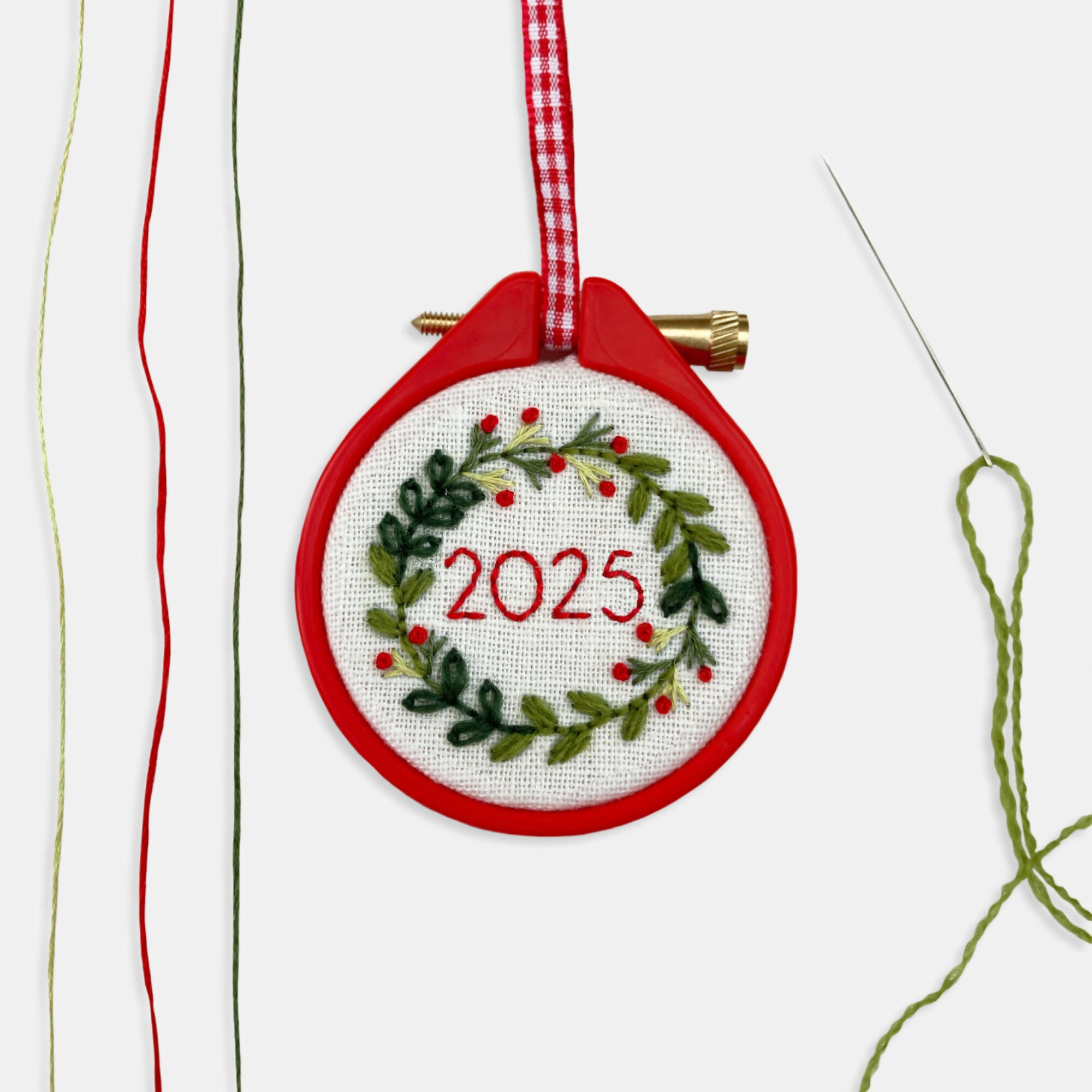 Year Wreath Embroidery Kit