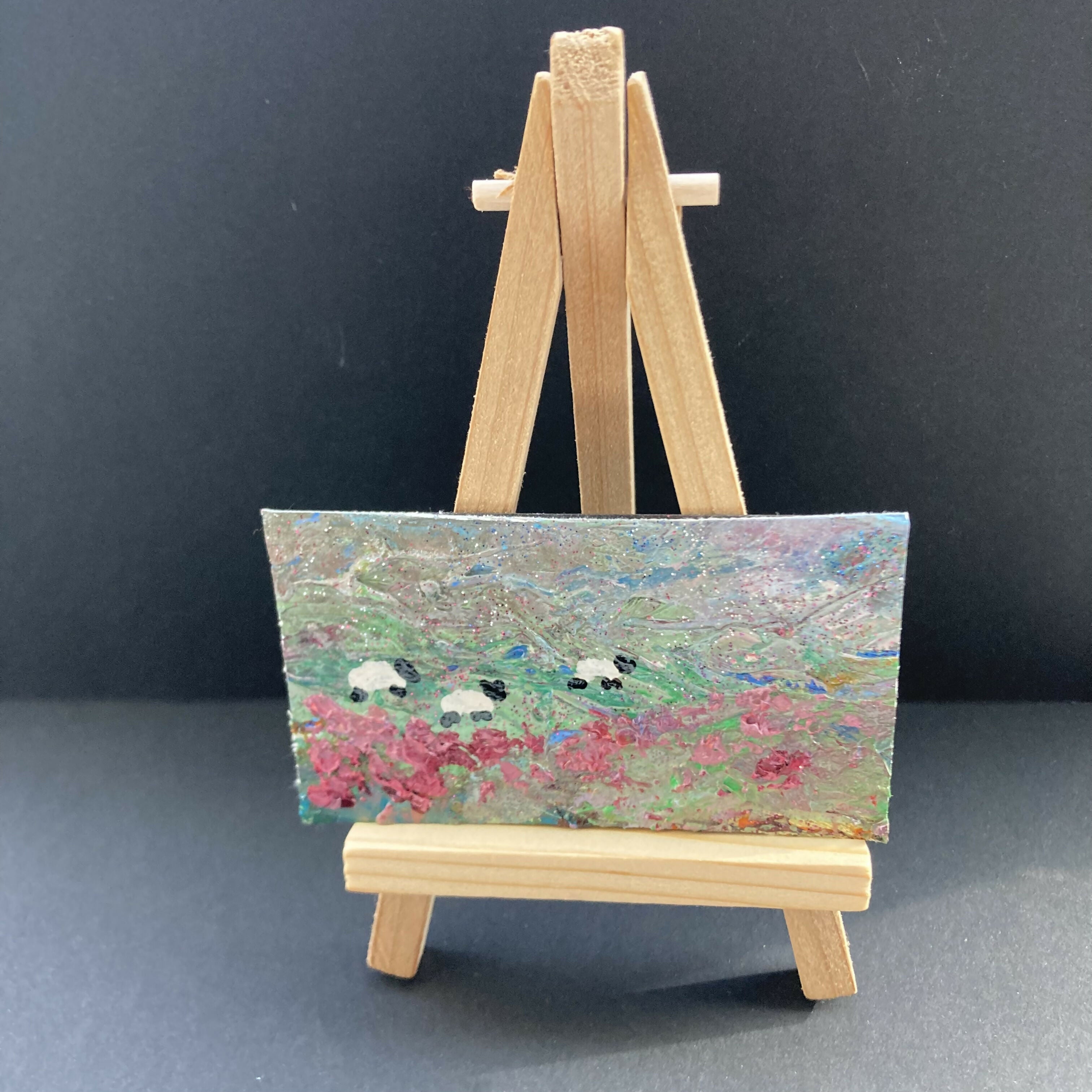 Sheep In Heather - Oil Painting Canvas Fridge Magnet