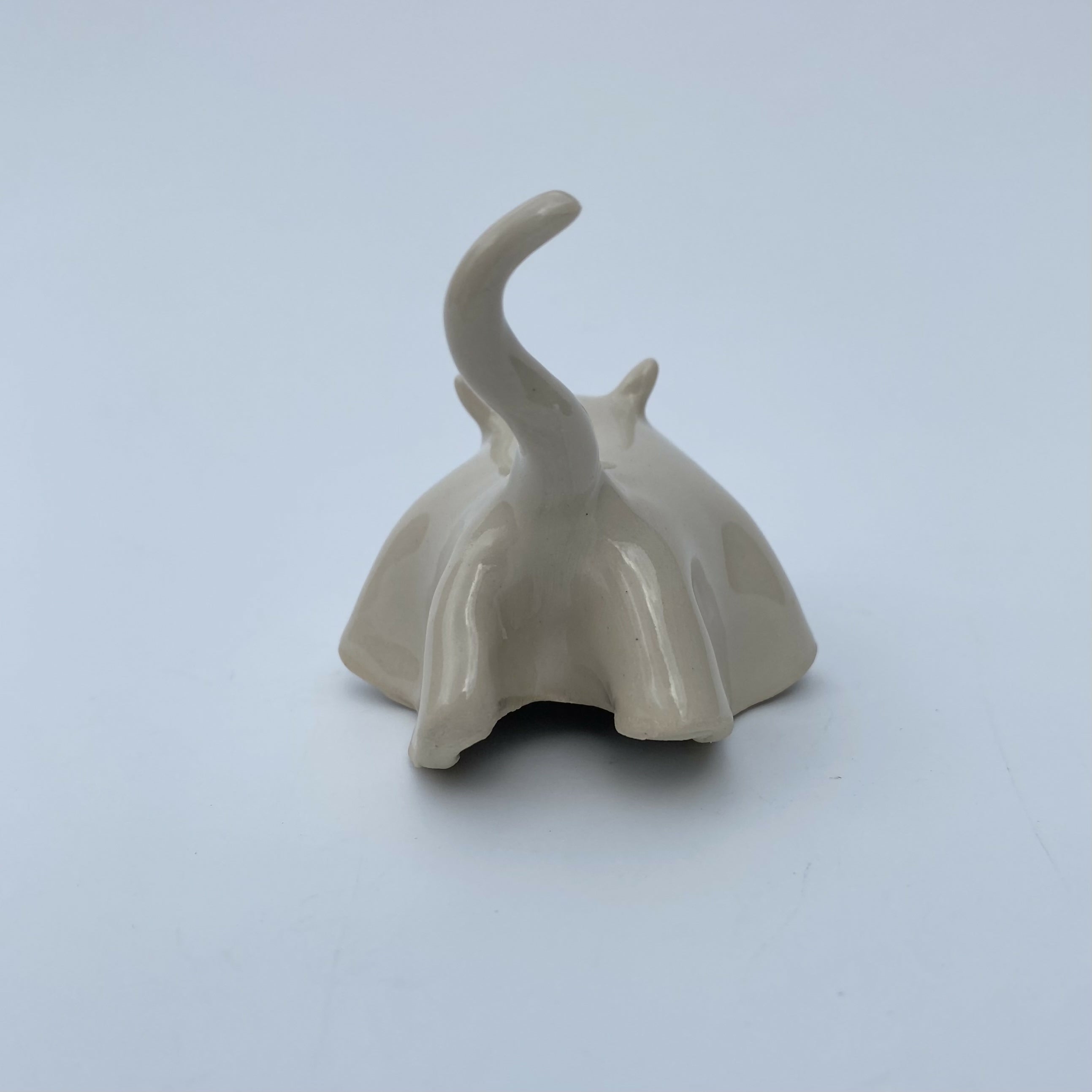 Handmade Ceramic Cat Ghost Ornament