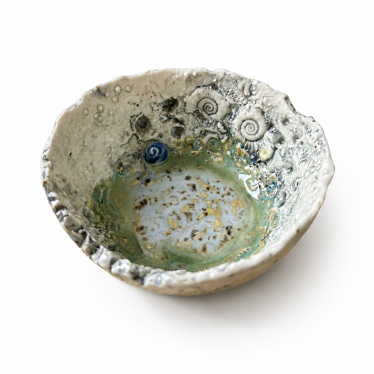 Porcelain Fossil Trinket Dish