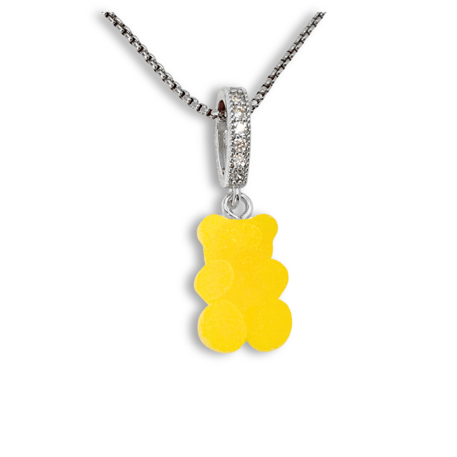 Sugar Coated Gummy Bear Pendant in Fresh Orange Juice
