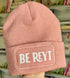 Be Reyt Cuffed Rectangular Patch Beanie Hat