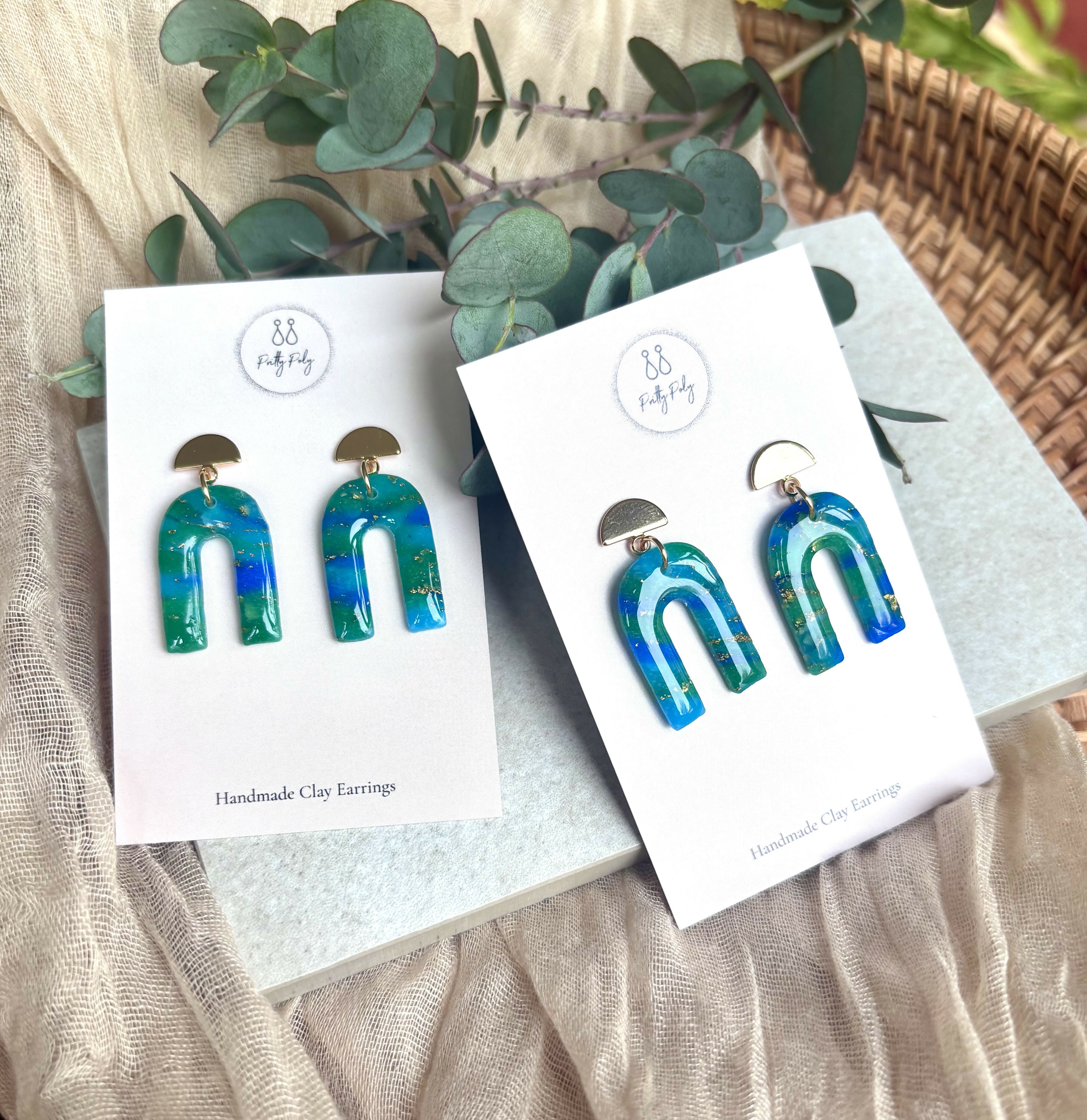 Ocean Dream Collection - Arch Polymer Clay Earrings