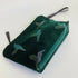 Green Velvet Hummingbird Makeup Bag